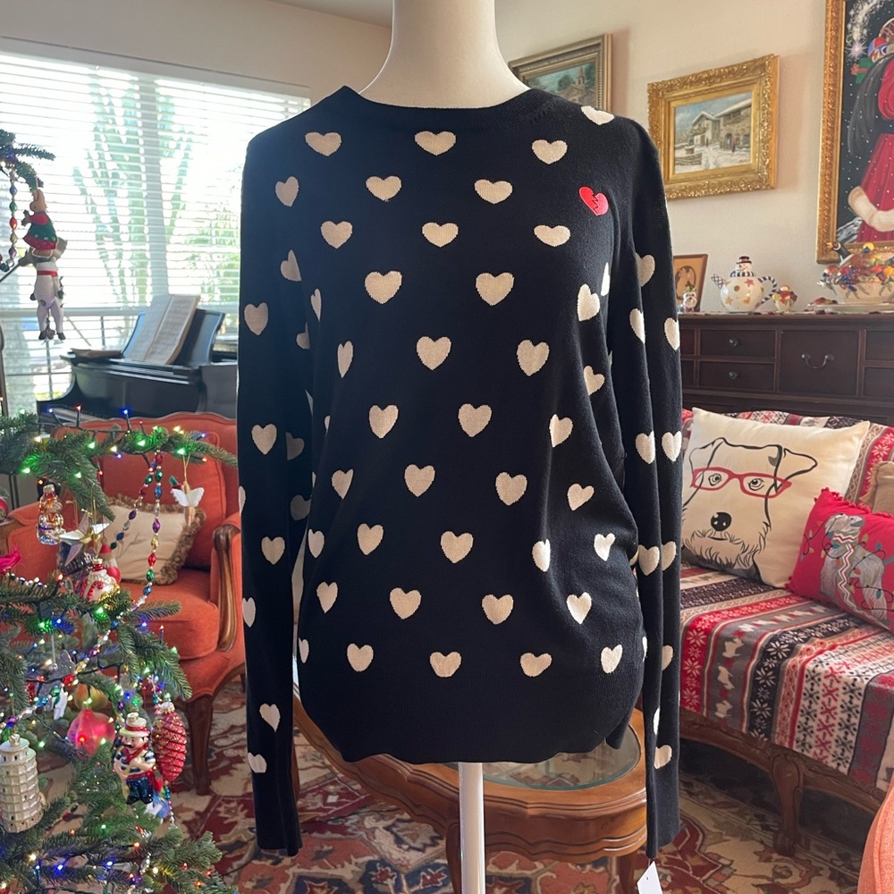 NWT French Connection Broken Heart Sweater